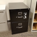 Hon Black 2 Drawer Legal Size Vertical File Cabinet, Locking